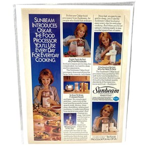 Vintage Print Ad 80&#39;s Sunbeam Oskar Genuine Magazine Advertisement Ephemera