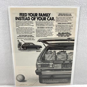 Vintage Print Ad 80&#39;s Subaru Car Genuine Magazine Advertisement Ephemera