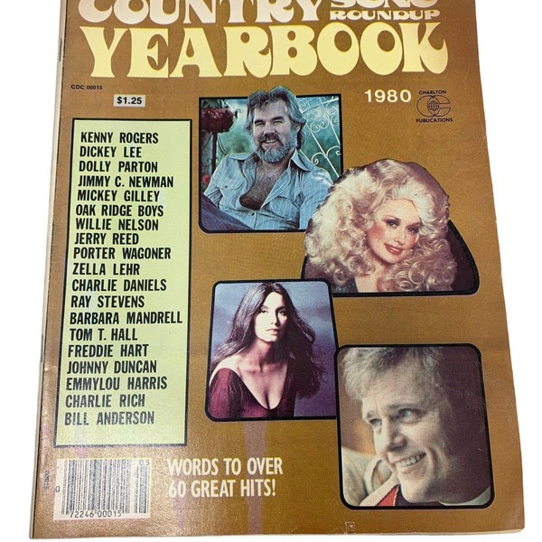 Vtg 1980 Country Song Roundup Yearbook Music Magazine Dolly Parton Kenny Rogers