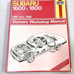 Haynes Subaru 1600 & 1800 Auto Repair Manual 1980 thru 1988 Paperback