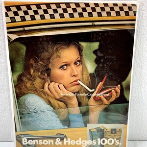 Vintage 1972 Benson & Hedges Genuine Magazine Advertisement Print Ad Ephemera