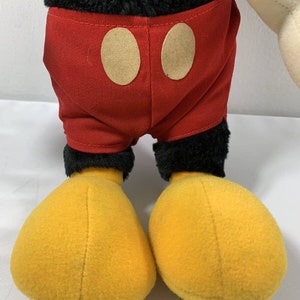 Vintage Disney Mickey Mouse Stuffed Animal Toy Plush Plastic Eyes & Nose image 6