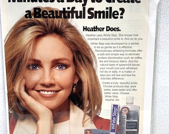 Vintage 1993 Print Ad Heather Locklear White Step Genuine Magazine Advertisement