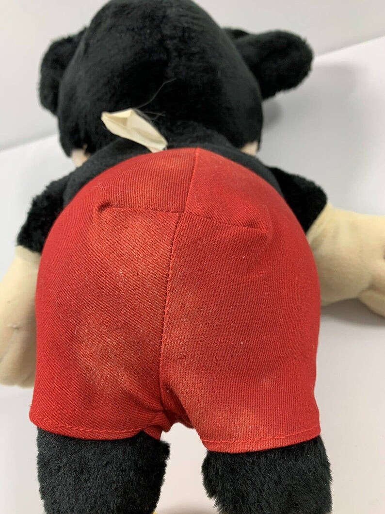 Vintage Disney Mickey Mouse Stuffed Animal Toy Plush Plastic Eyes & Nose image 7