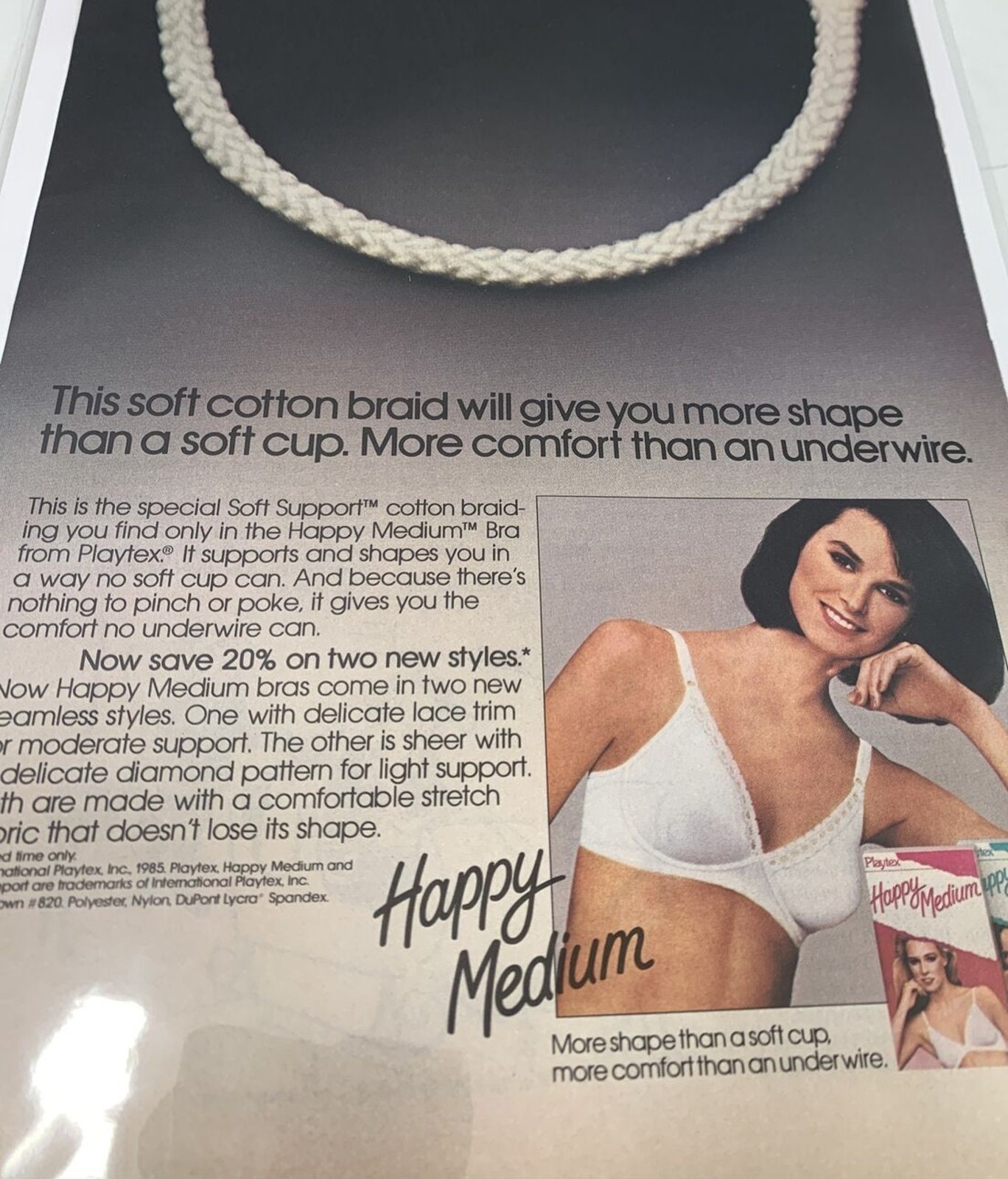Vintage 1985 Print Ad Playtex Bra Genuine Magazine Advertisement Paper ...
