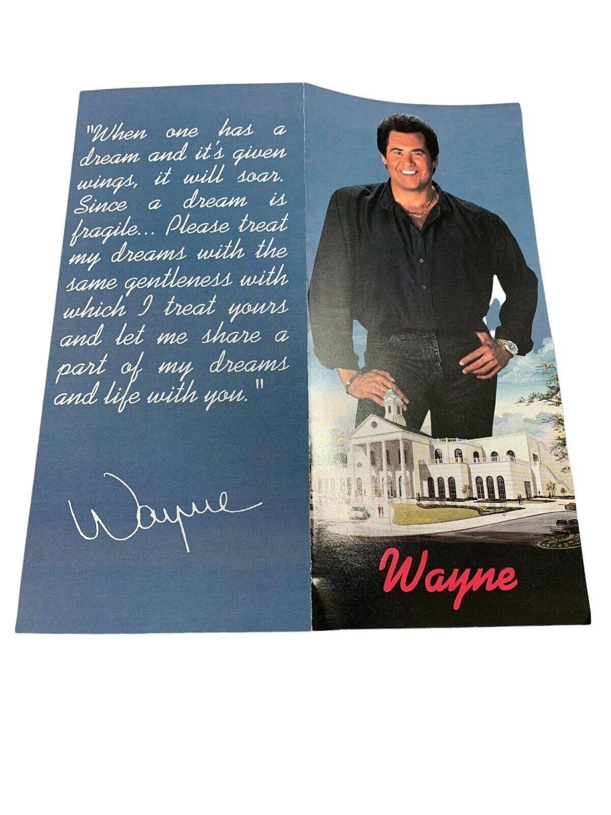 Wayne Newton Theatre Branson Missouri 1993 Brochure Pamphlet Etsy