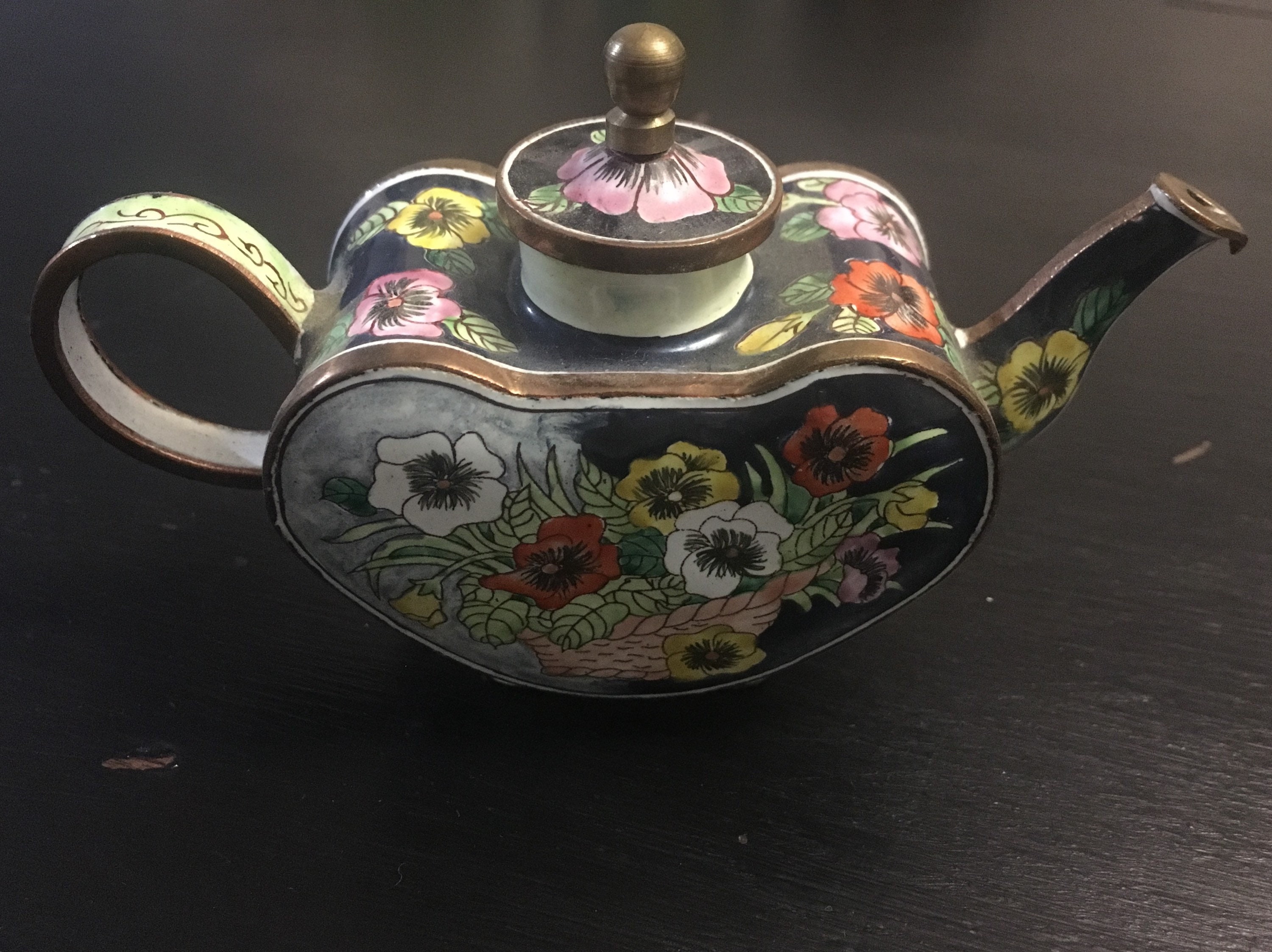 Vintage Kelvin Chen Hand Painted Teapot Etsy