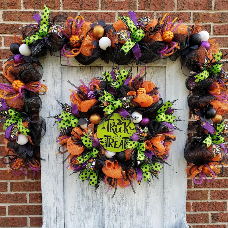 Halloween Door Garland Etsy
