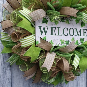 Spring Welcome Wreath, Welcome Wreath for Door, Everyday Welcome Wreath, Farmhouse Welcome Wreath image 9