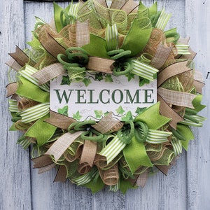 Spring Welcome Wreath, Welcome Wreath for Door, Everyday Welcome Wreath, Farmhouse Welcome Wreath image 10