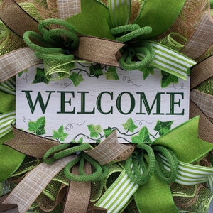 Spring Welcome Wreath, Welcome Wreath for Door, Everyday Welcome Wreath, Farmhouse Welcome Wreath image 5