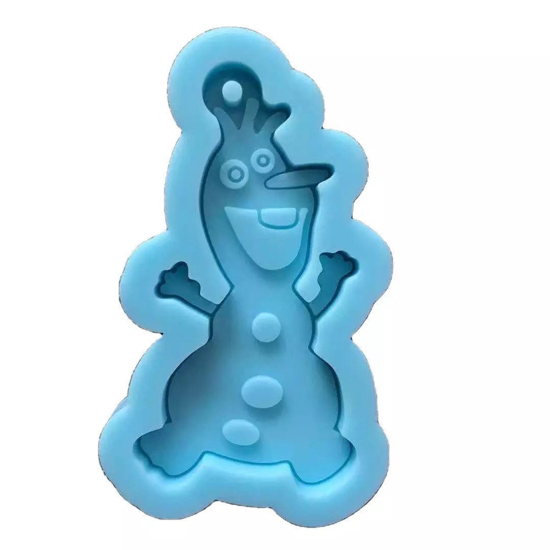 OLAF Shiny Blue Silicone Resin Epoxy Mold Keychain Key Chain FROZEN