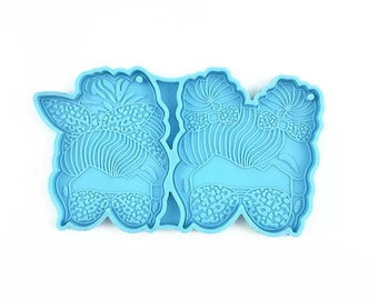 Leopard Bun and Leopard Bandanna Silicone Keychain Molds (blue)