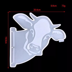 Hey Heifer Cow Sign Silicone Mold clear Medium size image 2