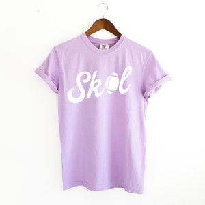 SKOL Comfy Purple TEE Football Crewneck Shirt, Vikings, Vintage Look, Game Day Shirt, Game Day Tee, Gift Idea VIKES