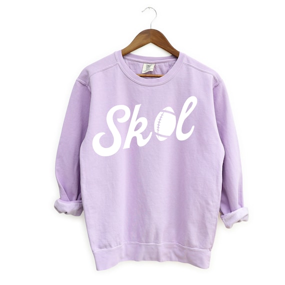 SKOL Comfy Purple Crewneck Football Sweatshirt Vintage Look Game Day Shirt Game Day Sweatshirt Gift Idea Etsy