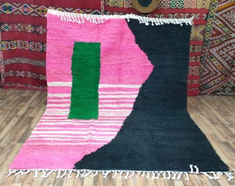 Morocco Rug For Bedroom - Custom Berber Rug Pink Rugs For Bedroom  - colorful wool Rug - Authentic Morocco rug -