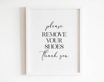 Shoes Off Printable Etsy