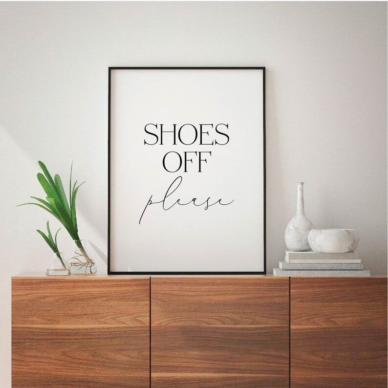 Shoes off Please Printable Poster Take Shoes off Please | Etsy