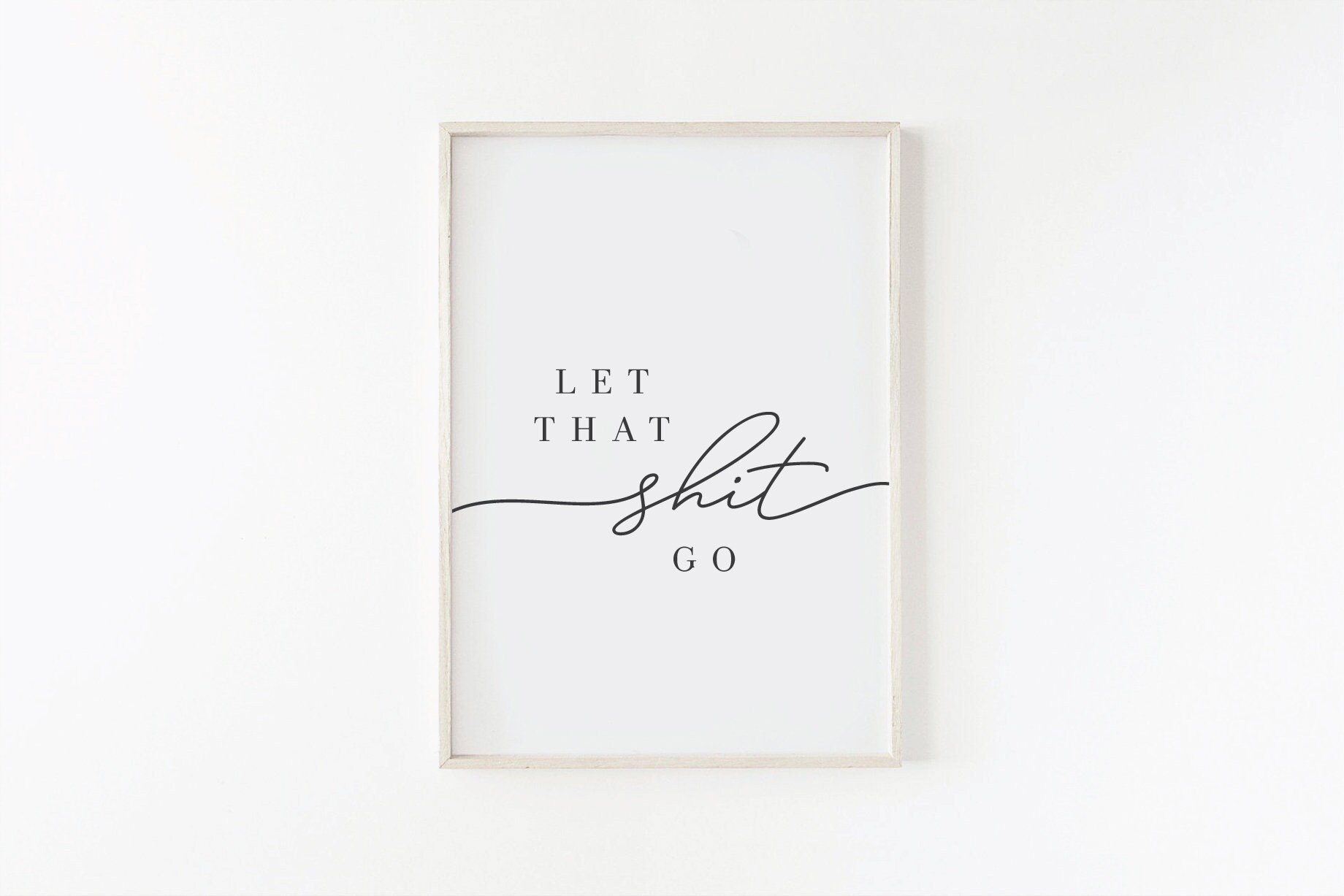Let That Shit Go Printable Art Bathroom Funny Wall Art Funny - Etsy