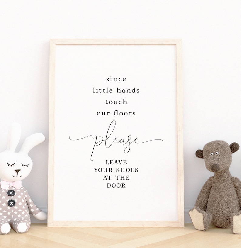 Shoes off Please Printable Wall Art INSTANT DOWNLOAD Baby - Etsy