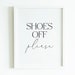 Shoes off Please Printable Poster Take Shoes off Please - Etsy