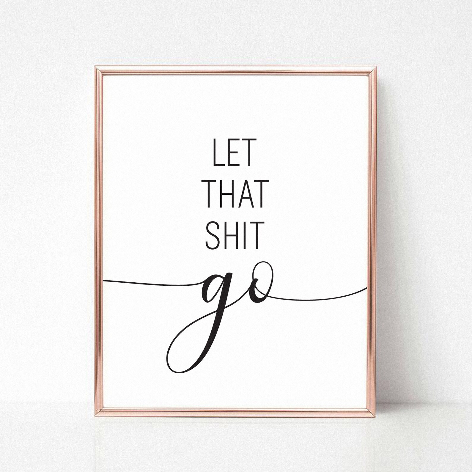 Let That Shit Go Printable Art Bathroom Funny Wall Art Funny - Etsy