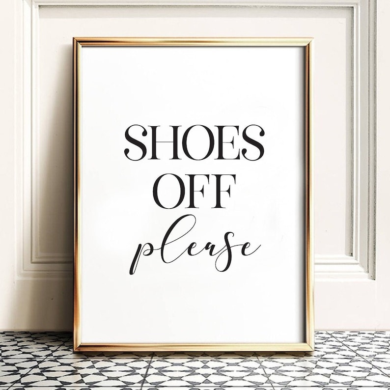 Shoes Off Please sign Printable Poster Take Shoes Off Etsy