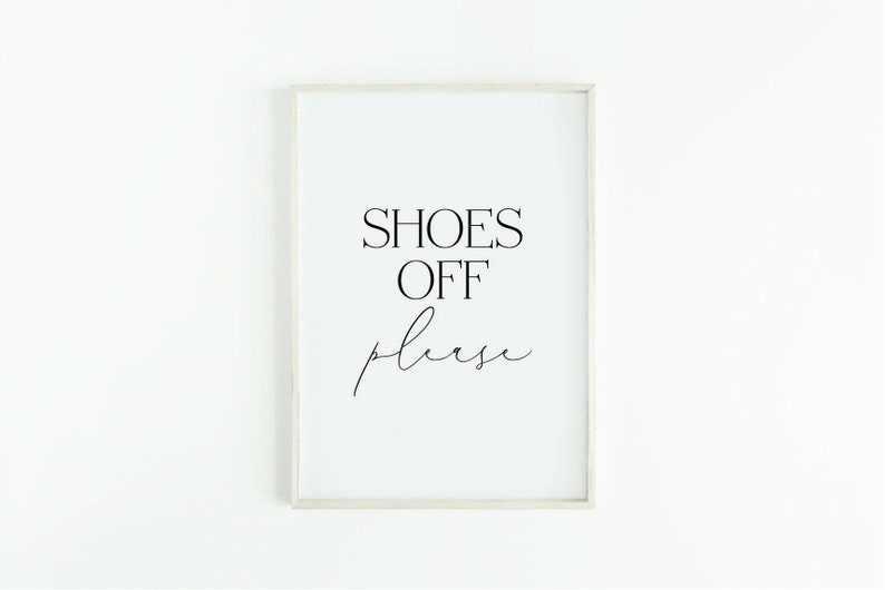 Shoes off Please Printable Poster Take Shoes off Please | Etsy