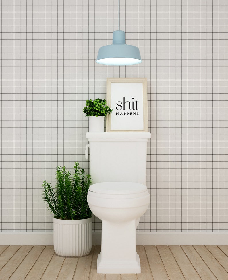 Powder Room Sign Funny Toilet Art Shit Happens Art Printable Poop Bathroom Quote Bathroom Sign Funny Printable Funny Bathroom Print