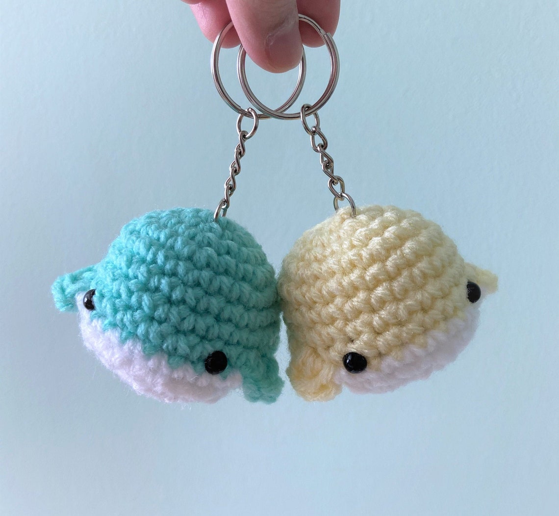 Crochet Mini Whale Keychain or Plushie / Tiny Crochet Whale Etsy