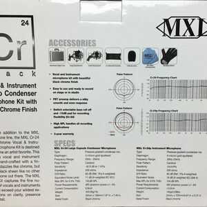 MXL CR 24 2 large and small capsule mic kit Black Chrome image 3