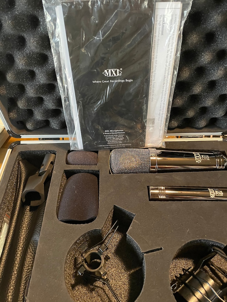 MXL CR 24 2 large and small capsule mic kit Black Chrome image 6