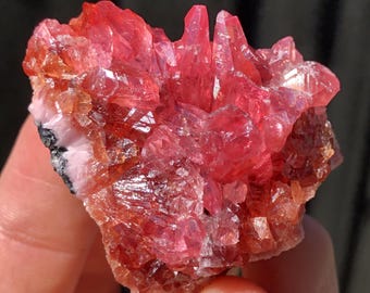 4.3cm Rhodochrosite Crystal Cluster from Hotazel Mine, South Africa