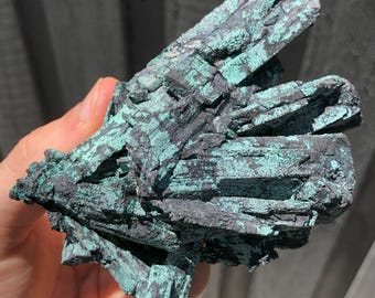 9.9cm Tennantite pseudomorph Azurite Crystal Cluster from Tsumeb Mine, Namibia