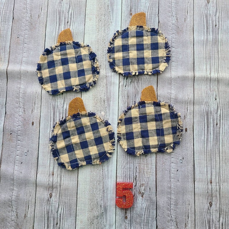 Fall Rag Mug Rug Coasters Set of 4 Quilted Cotton Coasters Autumn