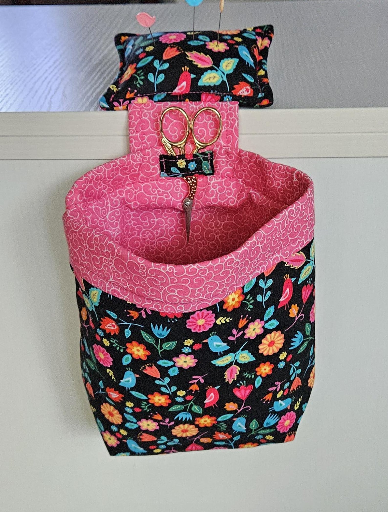 Thread Catcher With Pin Cushion ~ Thread Disposal Bin and Pincushion ...