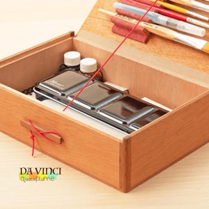 Watercolor and Acrylic Gouache Travel Box: A5 Wood Color Case - Da Vinci
