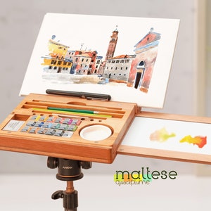 Maltees draagbaar aquarelpalet kleuren A5