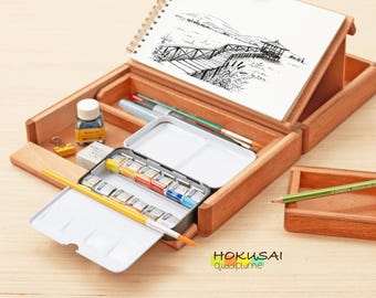Hokusai A5 Easel Watercolor Box