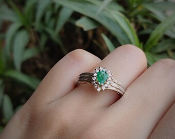 Bague Femme Argent 925 Avec Zircon Vert émeraude - Taille 10, Neuve Avec étiquettes