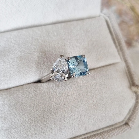 Aquamarine promise rings for her clearance