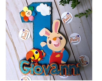 BabyFirst TV Cake Topper: Harry the Bunny 1st Birthday Party