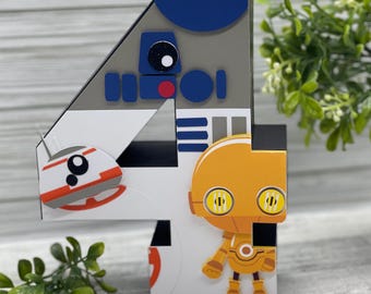 Personalized Star Wars 3D Letter or Number: Custom Party Decor