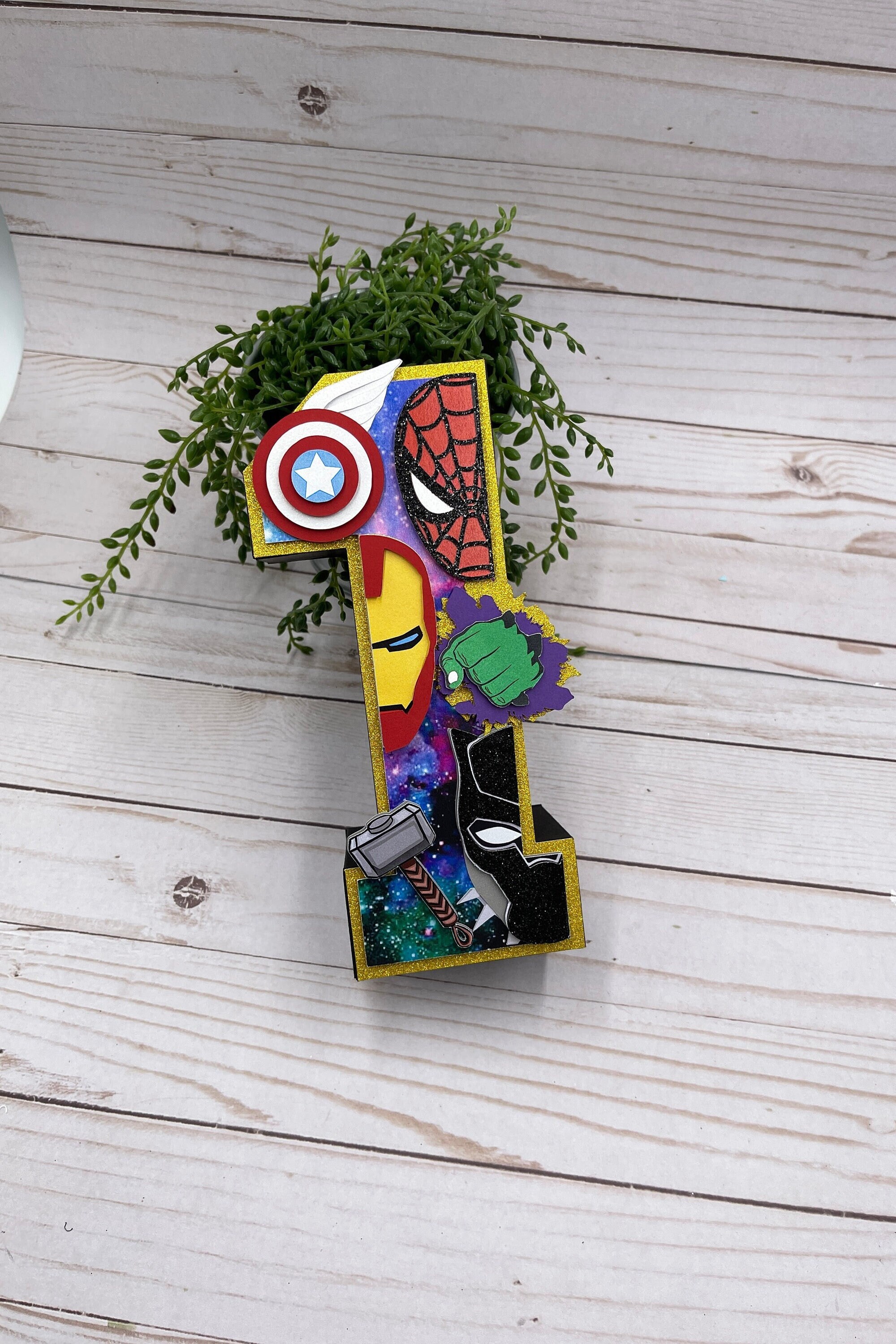 Avengers 3D Number: Personalized Superhero Party Decor