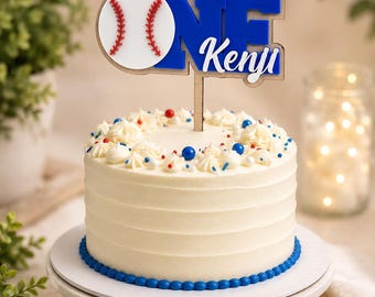Personalized Baseball Cake Topper, Custom Name Birthday Decoration