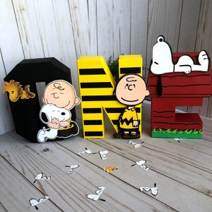 ONE snoopy party 3D letters, custom 3D letters, birthday party, Charlie Brown, Room Décor, Wall Décor, Wild one Party Decorations.