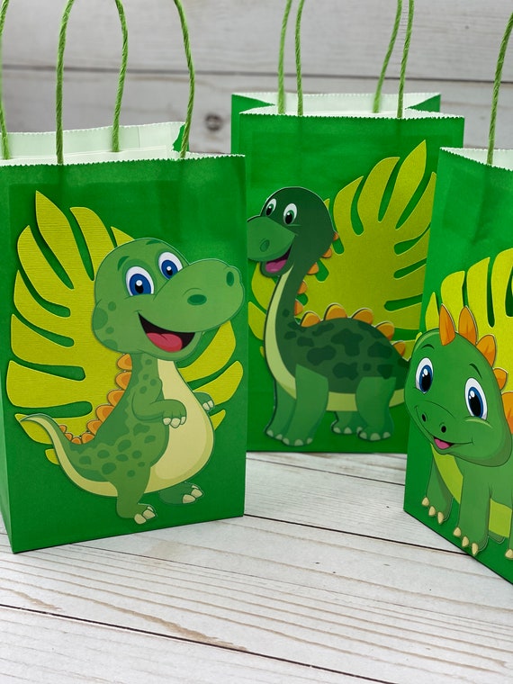 Bolsas de favor de dinosaurio, bolsas de fiesta de dinosaurio, decoraciones  de fiesta de dinosaurio, bolsas