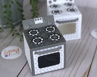Scatola portaconfetti "Bun in the Oven": bomboniere per cupcake per baby shower