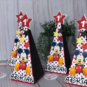 La souris personnalisée de Mickey favorise des boîtes, Mickey Mouse 1er anniversaire, Mickey Mouse Bday, boîte de sucrerie de Mickey Mouse, fournitures de partie de souris de Mickey